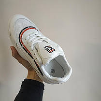 Fila Disruptor Білі зі смугою та сіткою кросівки жіночі екошкіра демісезон, фото 3