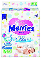 Подгузники Merries для детей S 4-8 кг 82 шт