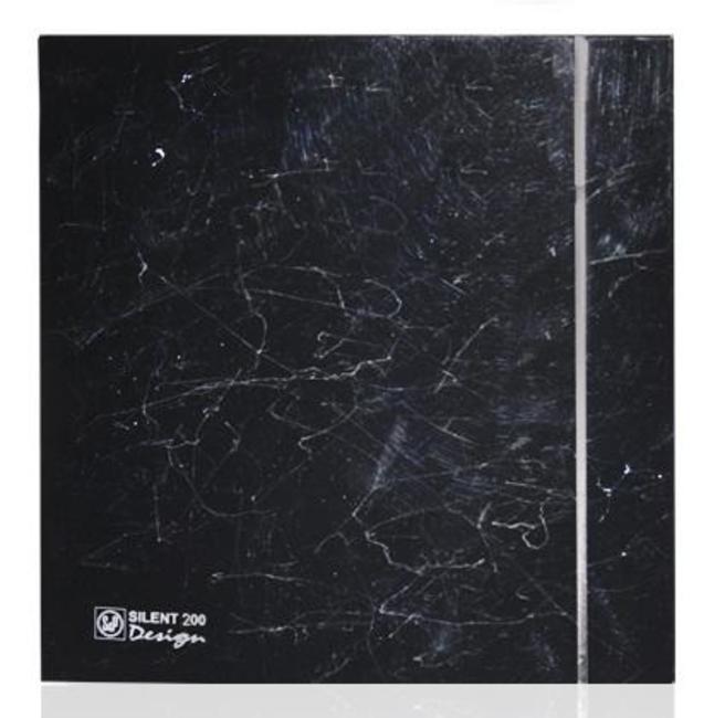 Витяжний вентилятор Silent-200 CZ Marble Black 4C Design чорний мармур у ванну кухню, фото 1