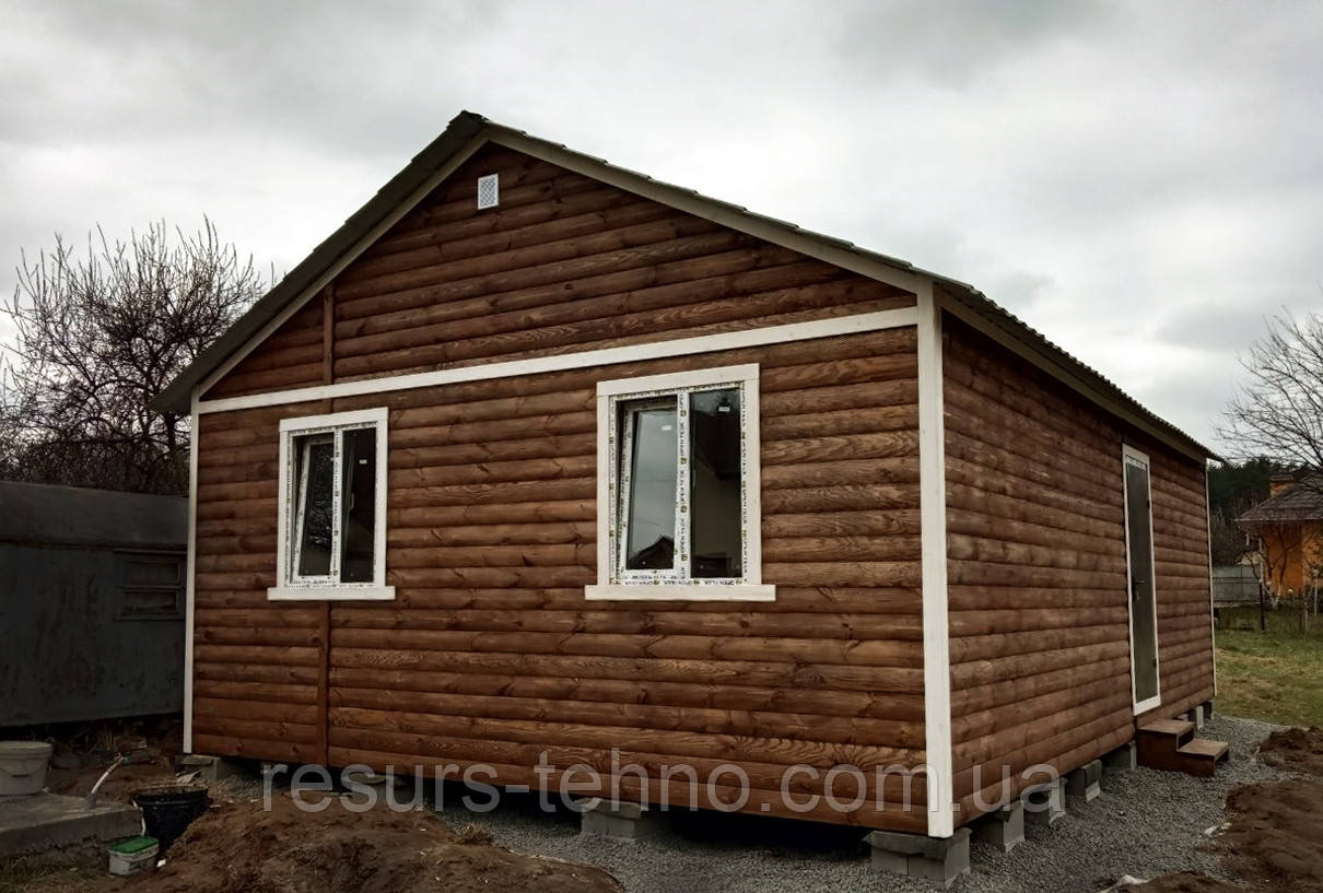 Каркасний дачний будинок із блокхауса 9 м х 6 м