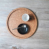 Піднос круглий корковий 30*30 високої якості