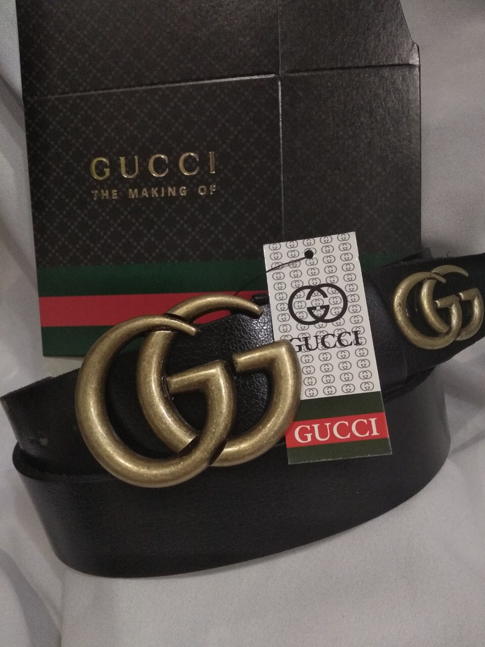 Жіночий брендовий шкіряний ремінь Gucci 30 мм., 930925