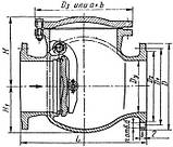 Клапан зворотний 19ч16бр Ру16 Ду150, фото 2