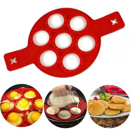 Силіконова форма для приготування оладок і яєць 23 см