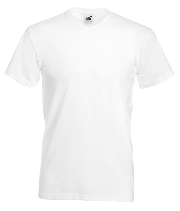 Чоловіча футболка з v-подібним вирізом M, 30 Білий