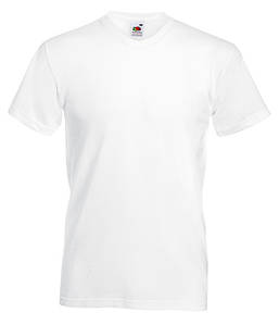 Чоловіча футболка з v-подібним вирізом M, 30 Білий