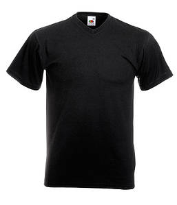 Чоловіча футболка з v-подібним вирізом L, 36 Чорний