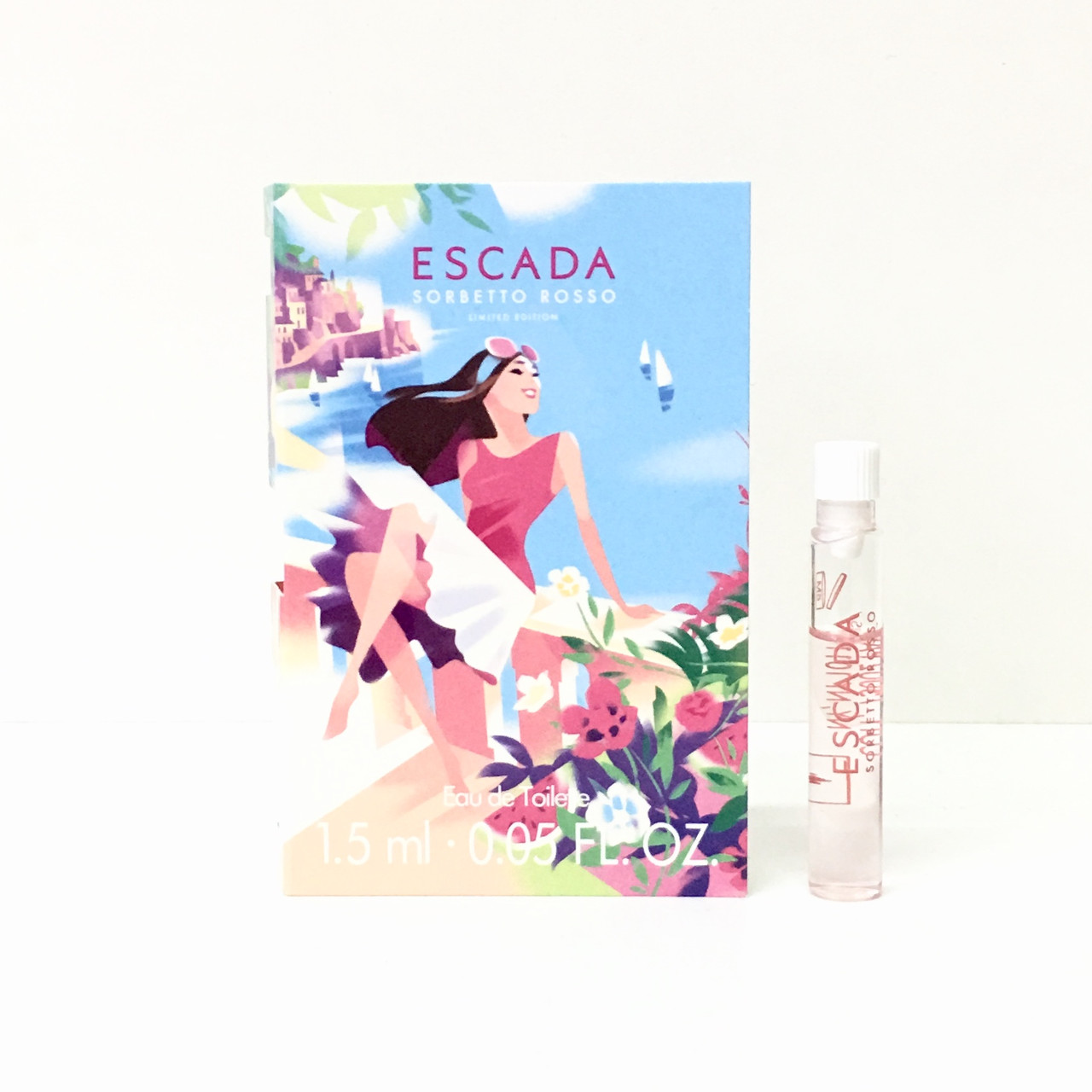 Пробник жіночої туалетної води Escada Sorbetto Rosso 1,5 мл оригінал, літній аромат ескада кавун