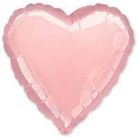 Сердце фольгированное 18"(45 см) розовое металлик