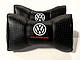 Подушка на підголовник в авто Volkswagen чорна 1 шт, фото 2