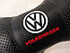 Подушка на підголовник в авто Volkswagen чорна 1 шт, фото 3