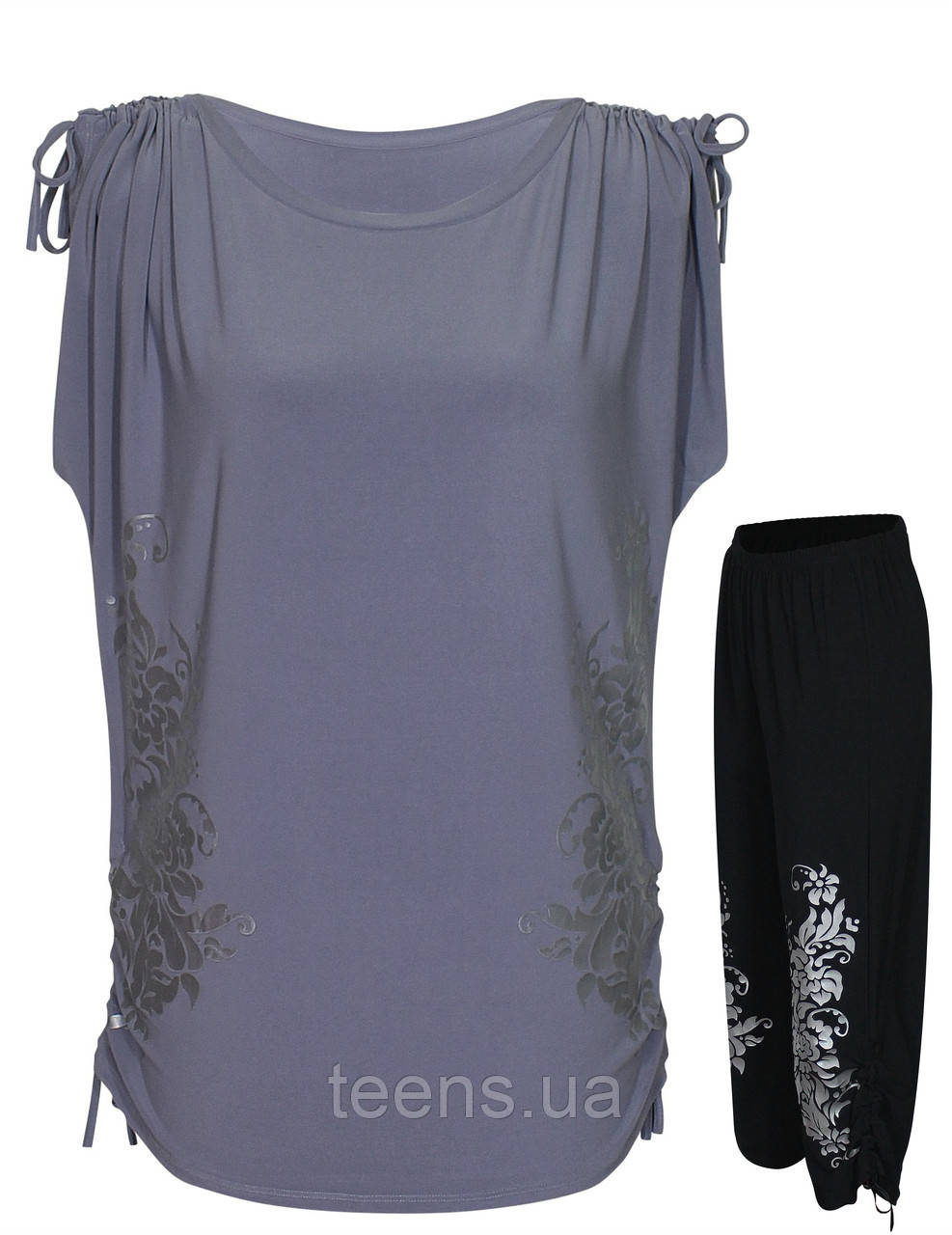 Костюм Весна — пряма туніка та зручні капрі, фото 1