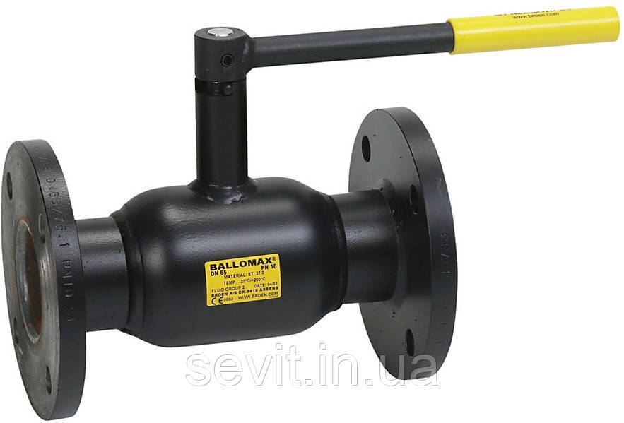 Кран кульовий сталевий фланцевий BROEN (Данія) BALLOMAX DN80 PN25 ДК80 РУ25, арт. 9410325080 010, фото 1