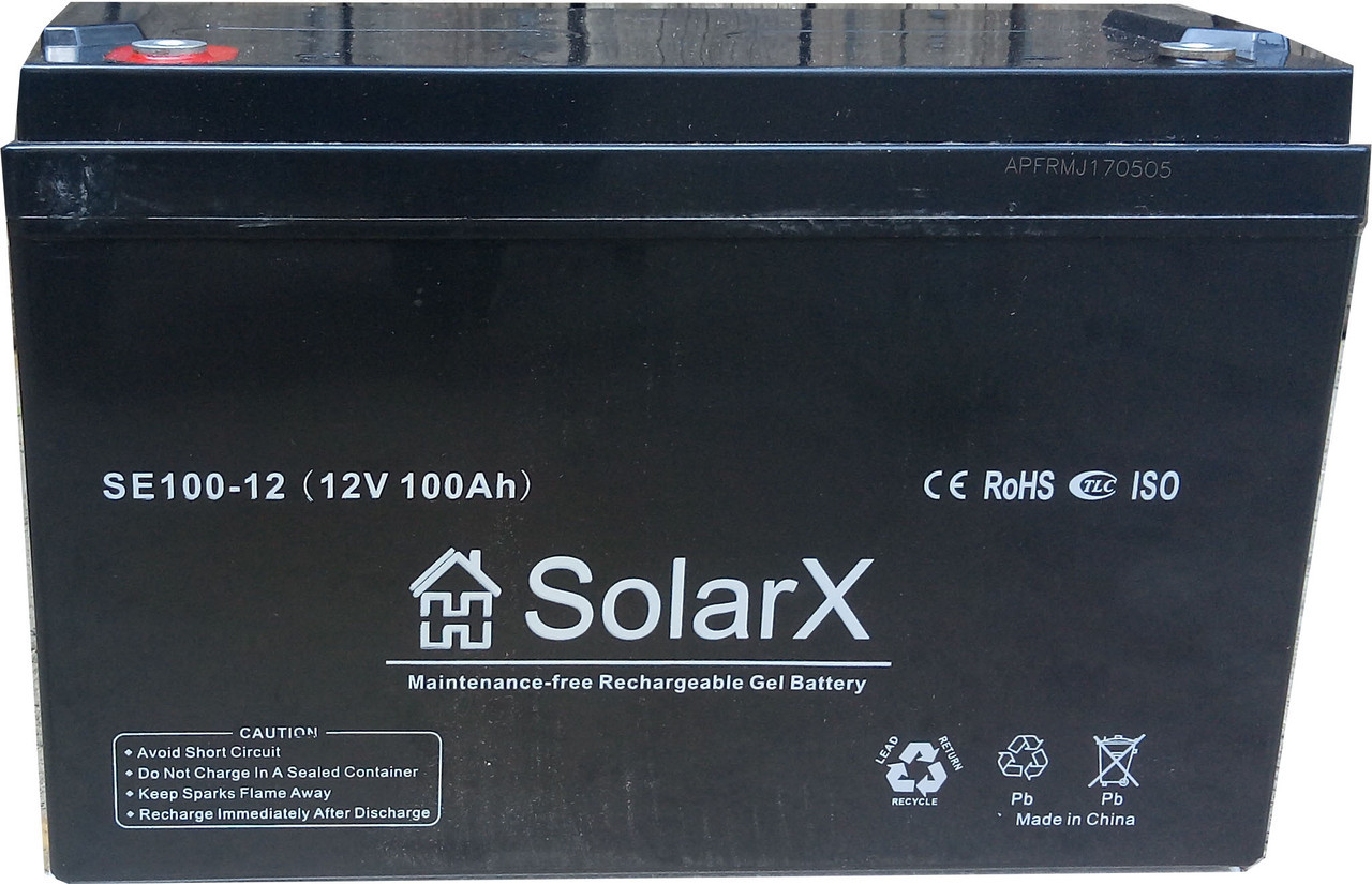 Гелевий акумулятор SolarX SXG100-12 (12V 100Ah)