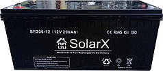 Гелевий акумулятор SolarX SXG200-12 (12V 200Ah)