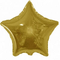 Звезда фольгированная 18"(45 см) золото металлик