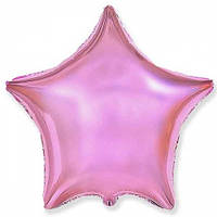 Звезда фольгированная 18"(45 см) розовая металлик