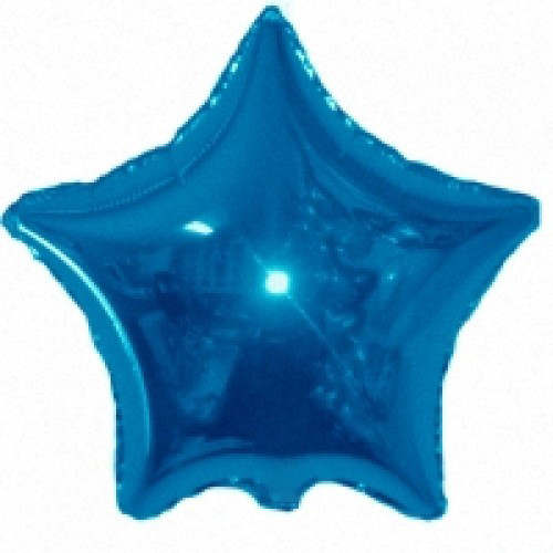 Звезда фольгированная 18"(45 см) синяяя металлик - фото 1 - id-p570184847