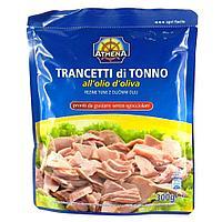 Тунец в оливковом масле Trancetti di Tonno All'Olio di oliva Athena, 300 гр.