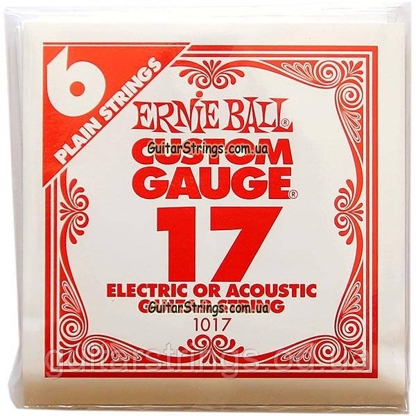 Струна Ernie Ball 1017 Plain Steel.017 (акустика/електро) 6-Pack, фото 1