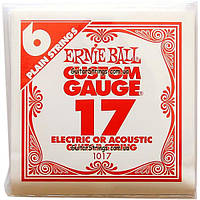 Струна Ernie Ball 1017 Plain Steel .017 (акустика\электро) 6-Pack
