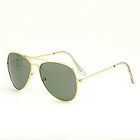 Очки TOP Aviator капли солнцезащитные Green G