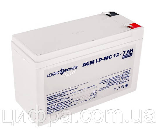 Акумуляторна батарея LogicPower AGM LPM-MG 12-7Ah, фото 1