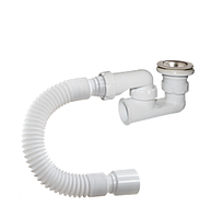 Сифон для душового піддону регульований з гнучкою гофротрубою 40х40/50,АВ-825821