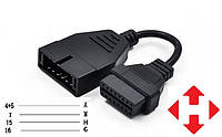 Переходник GM12pin на OBD2 16pin ВАЗ, Daewoo, ЗАЗ, Таврия.