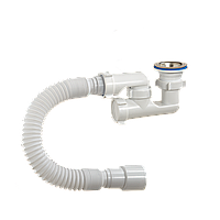 Сифон для душового піддону регульований з гнучкою гофротрубою 40х40/50,VTM А-82589