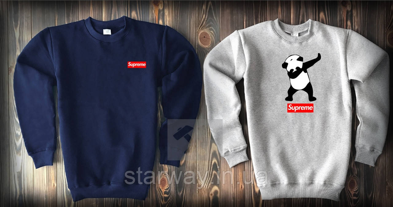 Світшот supreme panda logo | стильна кофта