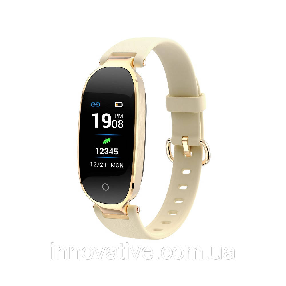 Розумний фітнес браслет Lemfo S3 Plus з кольоровим дисплеєм (Бежевий)