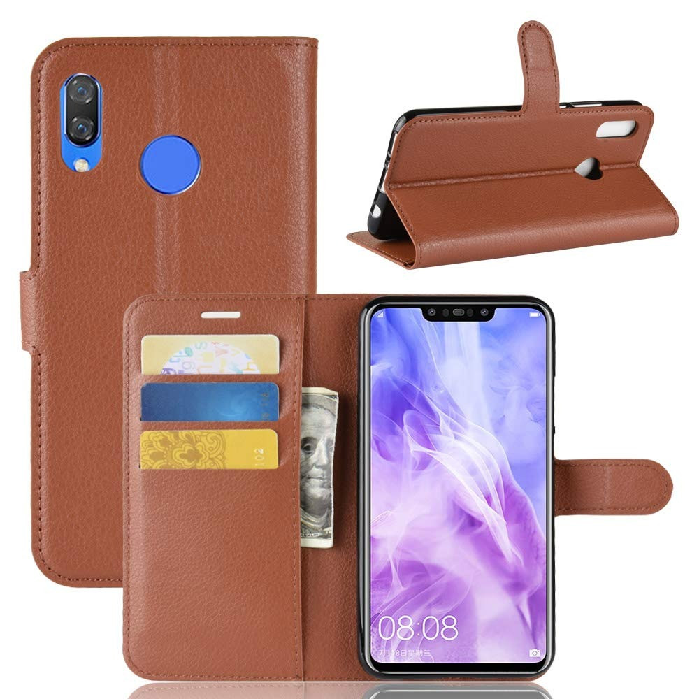 Чохол-книжка Litchie Wallet для Huawei Nova 3 Коричневий