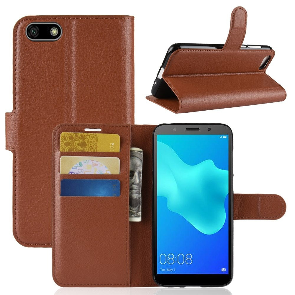 Чохол-книжка Litchie Wallet для Huawei Y5 2018 / Y5 Prime 2018 / Honor 7A Коричневий