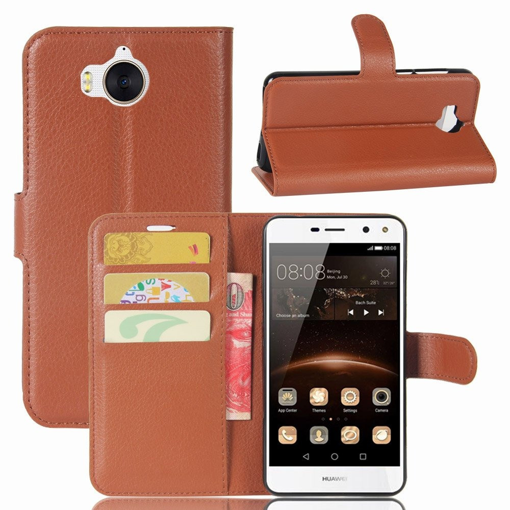 Чохол-книжка Litchie Wallet для Huawei Y5 2017 Коричневий