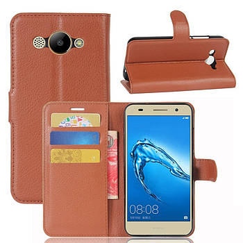 Чохол-книжка Litchie Wallet для Huawei Y3 2017 / 2018 Коричневий