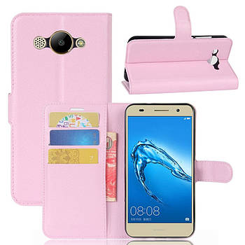 Чохол-книжка Litchie Wallet для Huawei Y3 2017 / 2018 Світло-рожевий