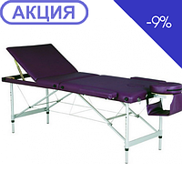 Масажний стіл 3-секційний HouseFit HY-3381, чорний