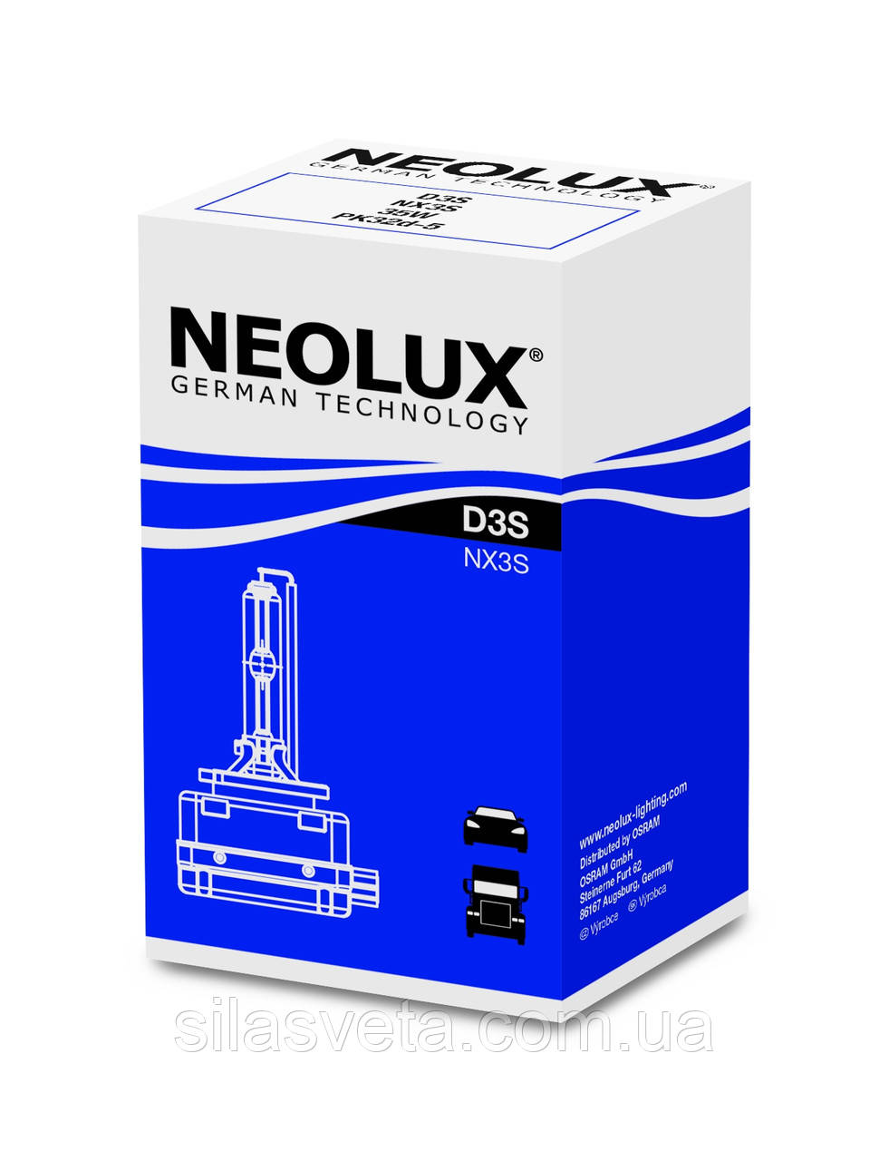 Оригінальна штатна ксенонова газорозрядна лампа "Neolux" D3S (4300K)