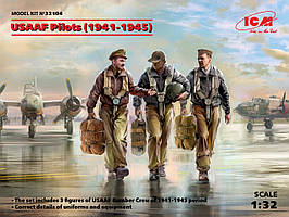 Набір пластикових фігурок. Американські пілоти 1941-1945 рр. 1/32 ICM 32104