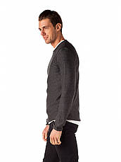 Чоловічий в'язаний светр темно сірий Jarah Dark Grey від Solid в розмірі XL 52, фото 3