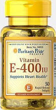 Вітамін Е, Puritans Pride Vitamin E — 400 IU — 50 softgels