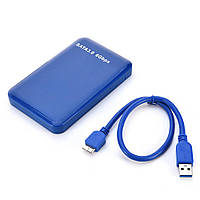 USB 3.0 SATA JMS578 внешний бокс для HDD SSD 2.5 разборной синий