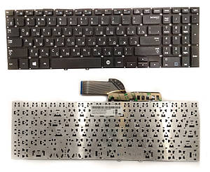 Клавіатура для ноутбука Samsung NP270, NP300E5V, NP350, NP355, NP550 RU чорна нова
