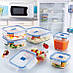 Pure Box Active Набір ємностей квадрат 3 пр.(0.38 л,0.82 л,1.22 л) Luminarc P5276, фото 6