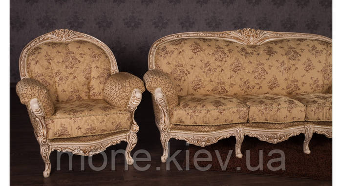 Купить Комплект мягкой мебели в классическом стиле, диван и два кресла ...