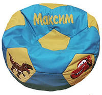 Кресло-пуф футбольный мяч с именем, цены в описании