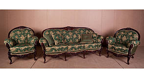 Комплект у класичному стилі "Ніка" Диван, крісла та подушки, фото 2