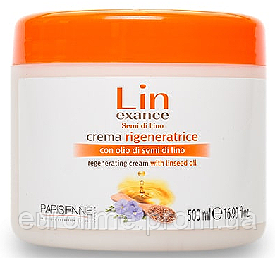 Зміцнювальна маска для волосся Parisienne Italia Lin Exance Hair Cream Mask 500 мл, фото 2