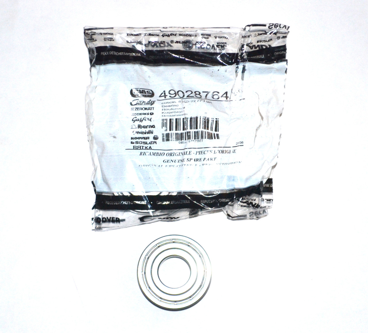 Підшипник для пральної машинки SKF 6203-2Z (6203) 17mm*40mm*12mm (Італія,кульок Candy 49028764)